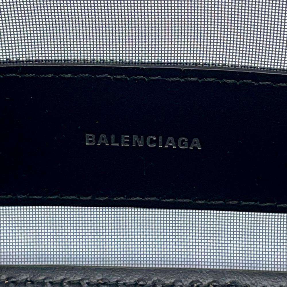 Balenciaga Tote Bag Navy Blue Cabas Clutch Mesh Black - Picture 12 of 12